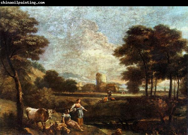 ZAIS, Giuseppe Landscape with Shepherds and Fishermen