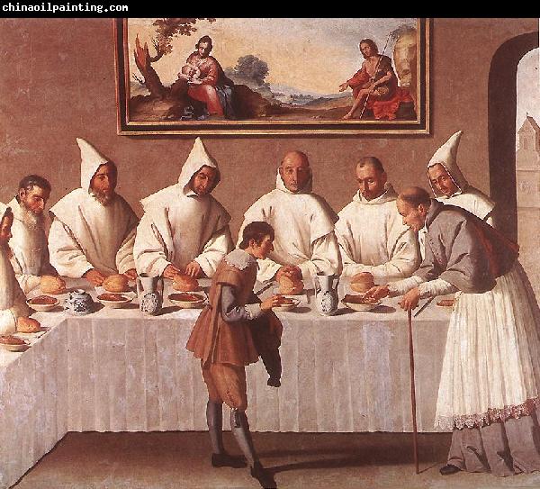 ZURBARAN  Francisco de St Hugo of Grenoble in the Carthusian Refectory