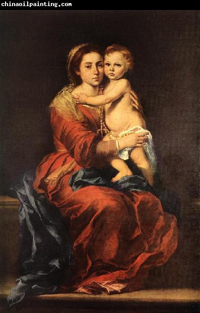 MURILLO, Bartolome Esteban Virgin and Child with a Rosary sg