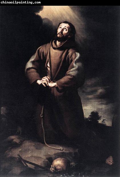 MURILLO, Bartolome Esteban St Francis of Assisi at Prayer sg