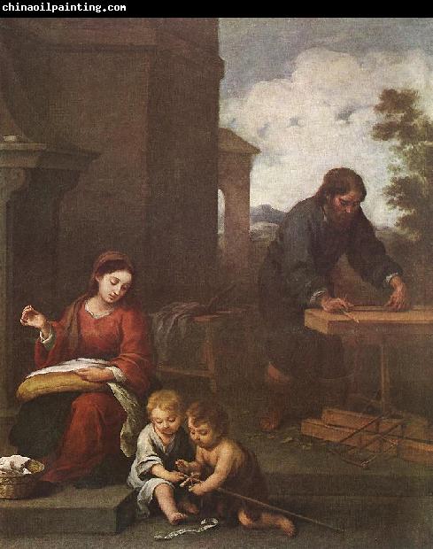 MURILLO, Bartolome Esteban Holy Family with the Infant St John dh