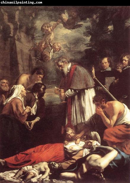 OOST, Jacob van, the Younger St Macarius of Ghent Giving Aid to the Plague Victims sh