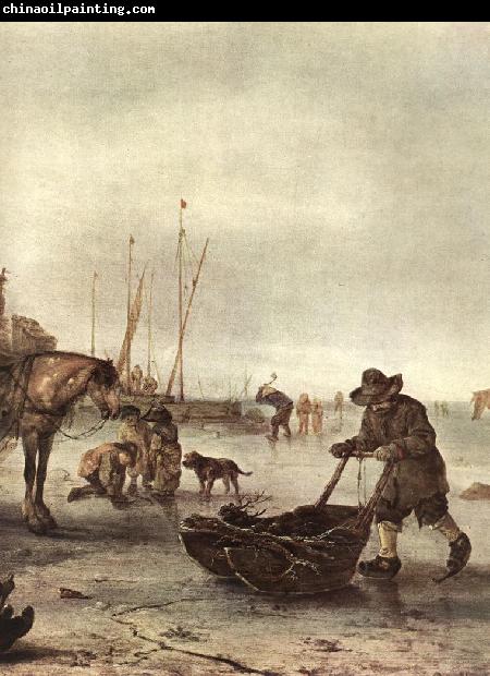 OSTADE, Isaack van Winter Landscape (detail) ag