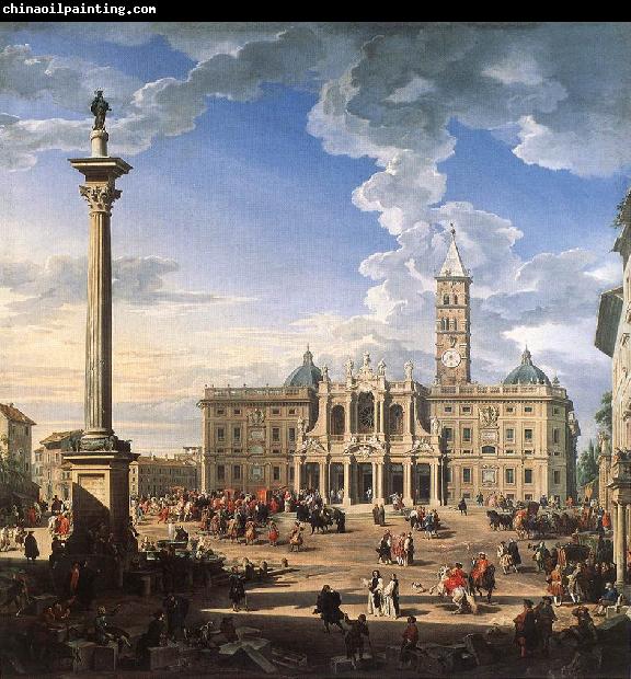 PANNINI, Giovanni Paolo The Piazza and Church of Santa Maria Maggiore ch