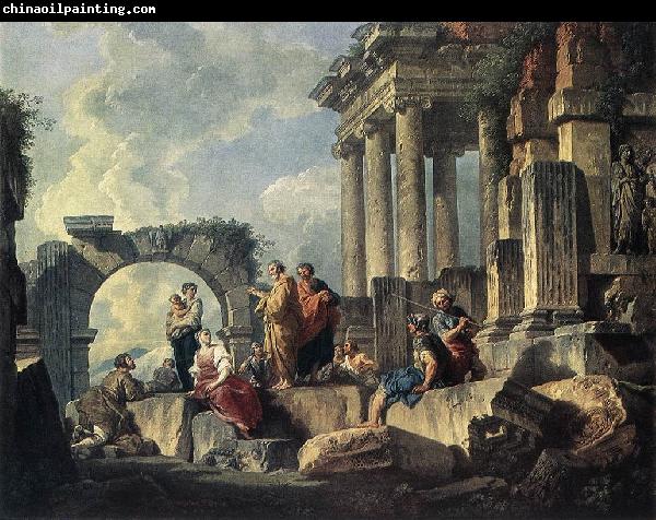 PANNINI, Giovanni Paolo Apostle Paul Preaching on the Ruins af