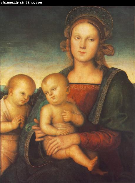 PERUGINO, Pietro Madonna with Child and Little St John af