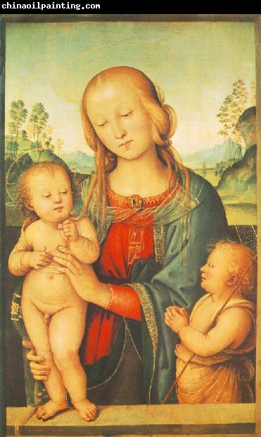 PERUGINO, Pietro Madonna with Child and Little St John a