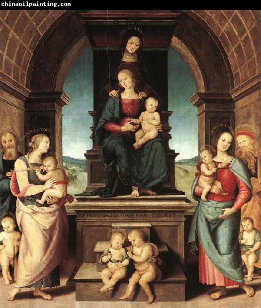 PERUGINO, Pietro The Family of the Madonna ugt