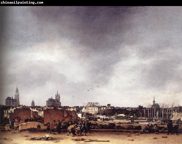 POEL, Egbert van der View of Delft after the Explosion of 1654 af