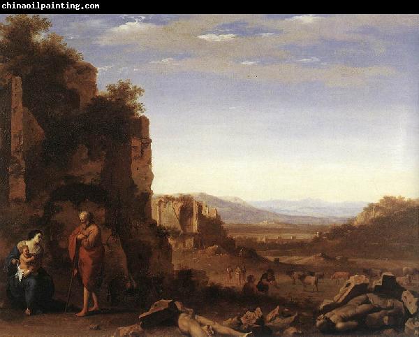 POELENBURGH, Cornelis van Rest on the Flight into Egypt af