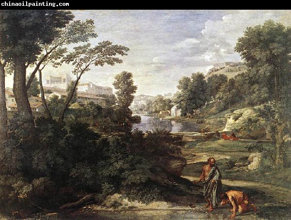 POUSSIN, Nicolas Landscape with Diogenes af