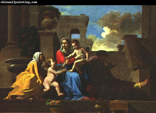 POUSSIN, Nicolas Holy Family on the Steps af