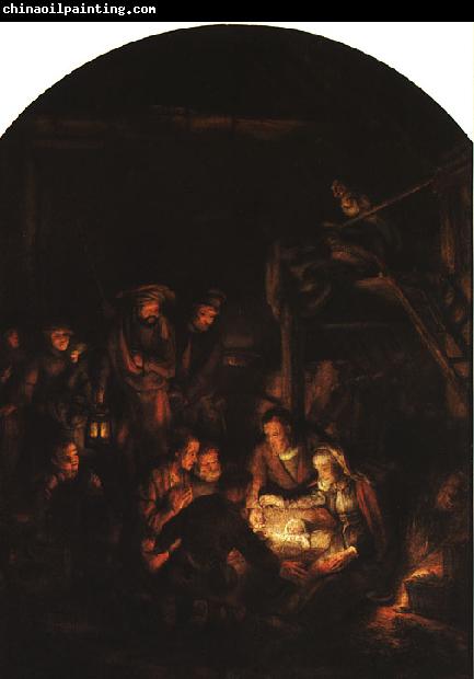 REMBRANDT Harmenszoon van Rijn Adoration of the Shepherds