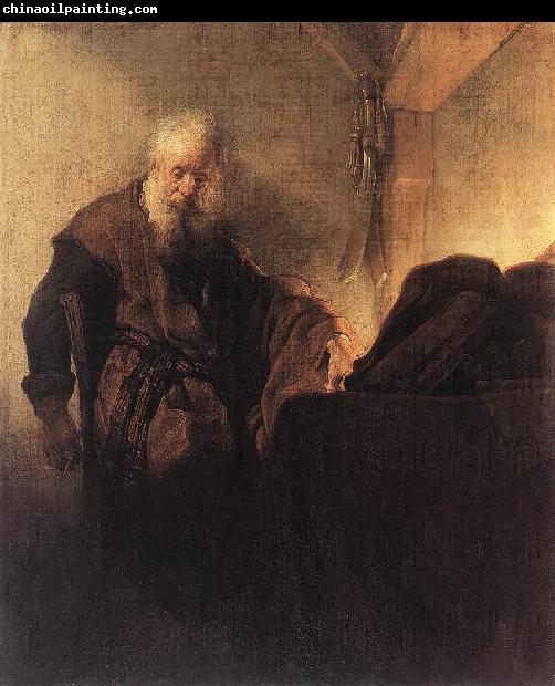 REMBRANDT Harmenszoon van Rijn St Paul at his Writing-Desk