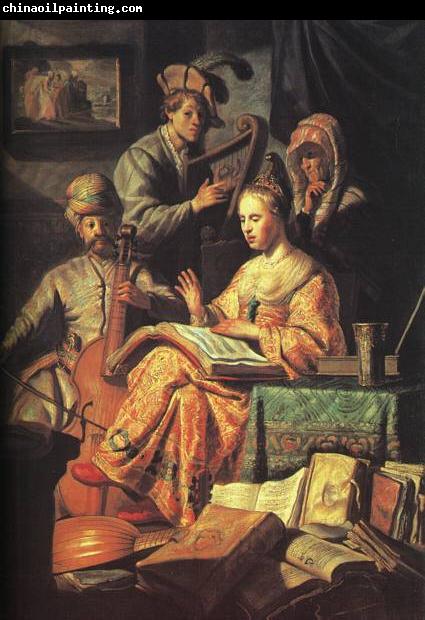 REMBRANDT Harmenszoon van Rijn The Music Party  dhd