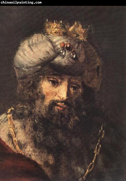 REMBRANDT Harmenszoon van Rijn David and Uriah (detail