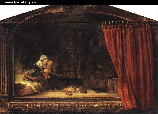 REMBRANDT Harmenszoon van Rijn The Holy Family with a Curtain