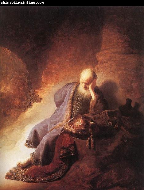 REMBRANDT Harmenszoon van Rijn Jeremiah Lamenting the Destruction of Jerusalem g