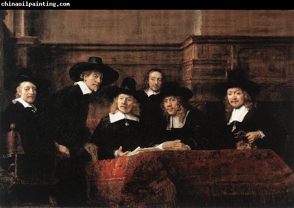 REMBRANDT Harmenszoon van Rijn Sampling Officials of the Drapers' Guild