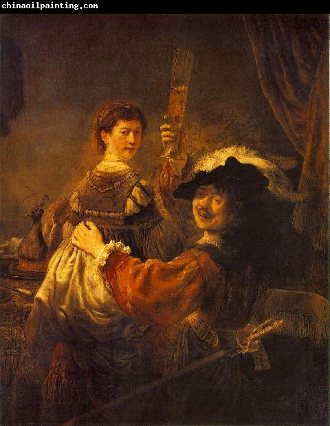 REMBRANDT Harmenszoon van Rijn Rembrandt and Saskia in the Scene of the Prodigal Son in the Tavern dh