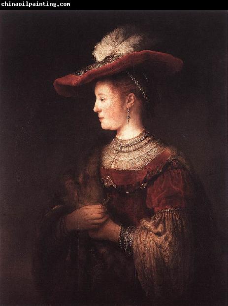 REMBRANDT Harmenszoon van Rijn Saskia in Pompous Dress dfy