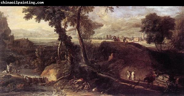 RICCI, Marco Landscape with Washerwomen fdu