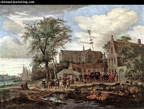 RUYSDAEL, Salomon van Tavern with May Tree af