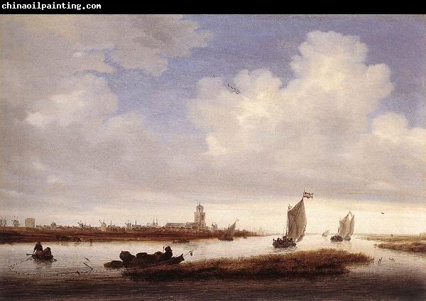 RUYSDAEL, Salomon van View of Deventer Seen from the North-West af