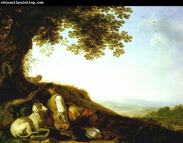 SAFTLEVEN, Cornelis Hunter Sleeping on a Hillside sg