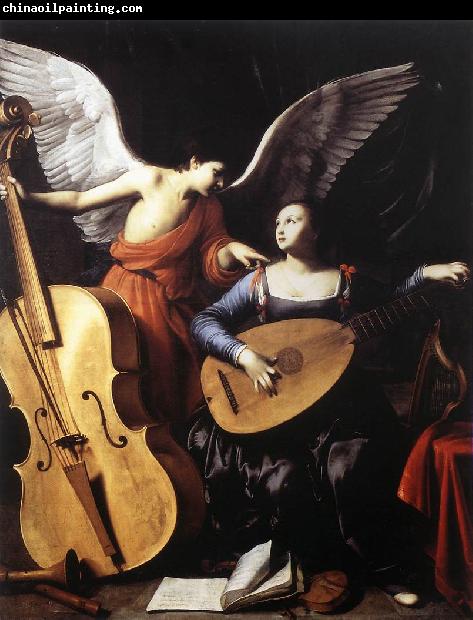 SARACENI, Carlo Saint Cecilia and the Angel sd