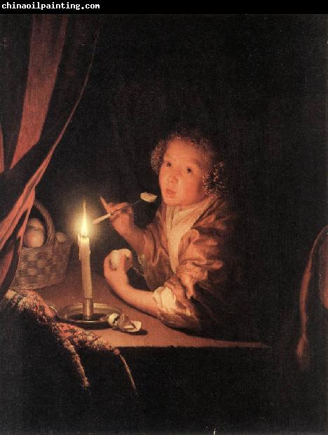 SCHALCKEN, Godfried Girl Eating an Apple sg