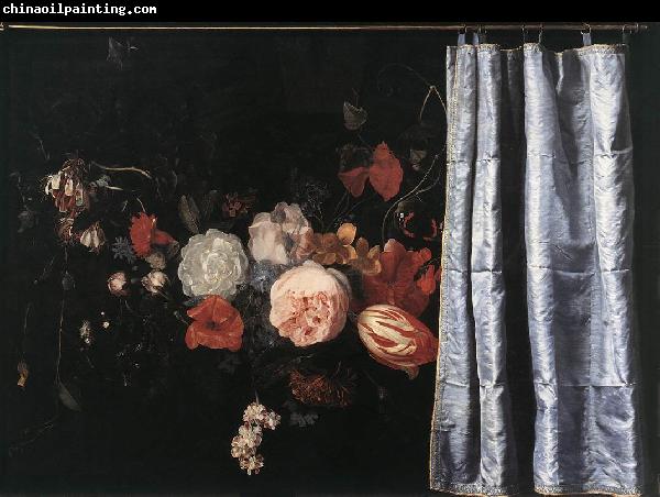 SPELT, Adrian van der Flower Still-Life with Curtain  uig