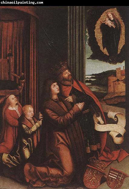 STRIGEL, Bernhard St Ladislas Presents Wladislav II and his Sons to the Virgin r