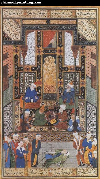 Ali She Nawat Shaykh san an overwhelmed by love when he beholds the theophany upon the countenance of the Byzantine priness upon her balcony