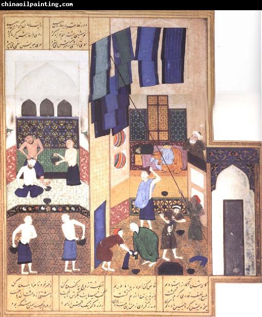 Bihzad Caliph al-Ma-mun in his bath