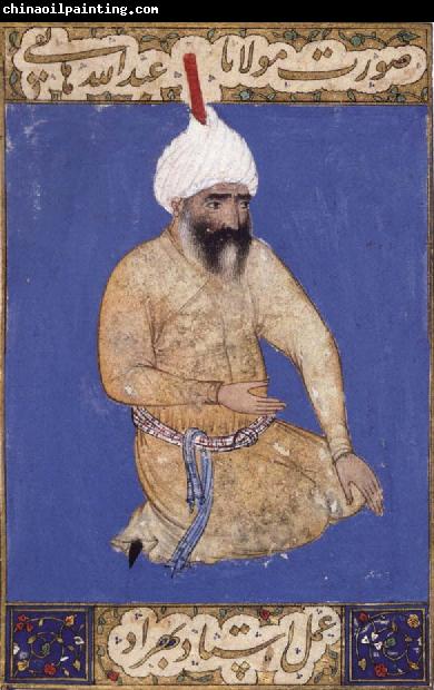 Bihzad Portrait of the poet Hatifi,Jami s nephew,seen here wearing a shi ite turban