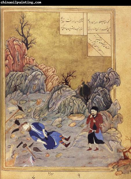 Bihzad The suicide of the artist Farhad,forbidden union with the lovely Shirin