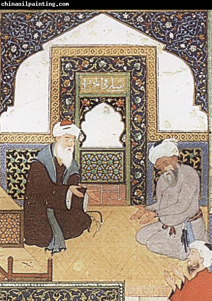 Bihzad A shaykh in the prayer niche of a mosque