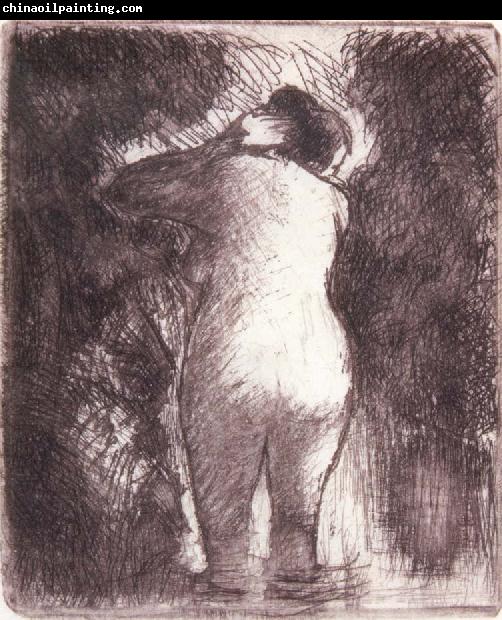 Camille Pissarro Back view of bather