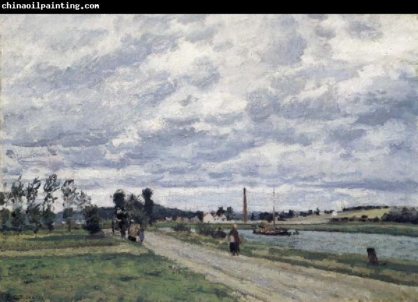 Camille Pissarro The banks of the Oise near Pontoise Bords de l-Oise pres de Pontoise