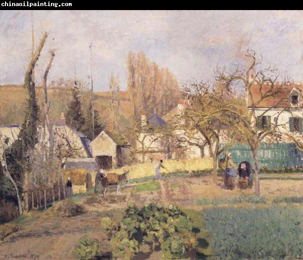 Camille Pissarro Kitchen garden at L-Hermitage,Pontoise jardin potager a L-Hermitage,Pontoise