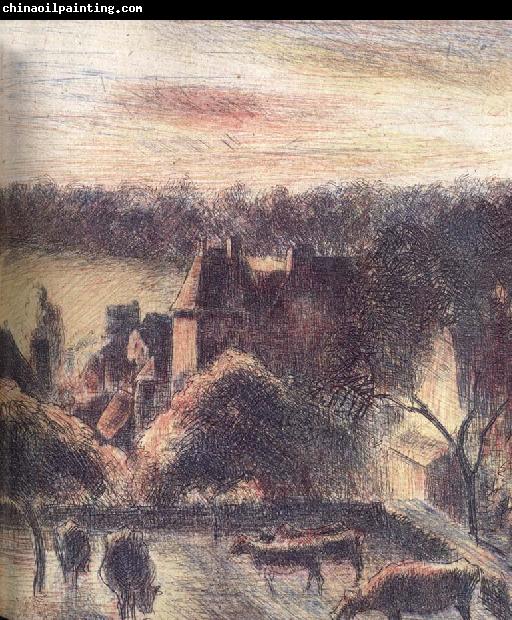 Camille Pissarro Church and farm at Eragny-sur-Epte