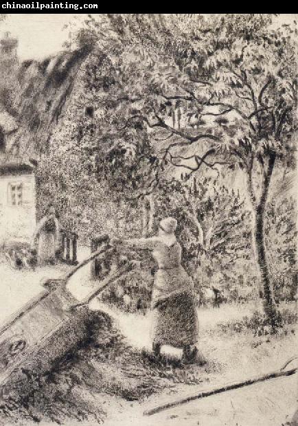 Camille Pissarro Woman emptying a wheelbarrow