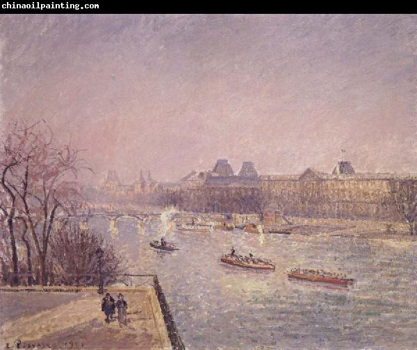 Camille Pissarro Morning,winter sunshine,frost the Pont-Neuf,the Seine,the Louvre