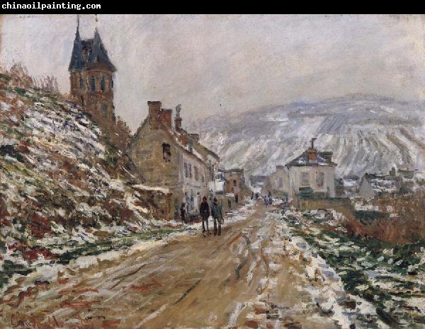 Claude Monet The Road in Vetheuil in Winter