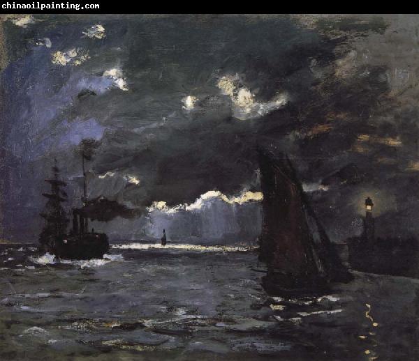 Claude Monet Seascape,Night Effect