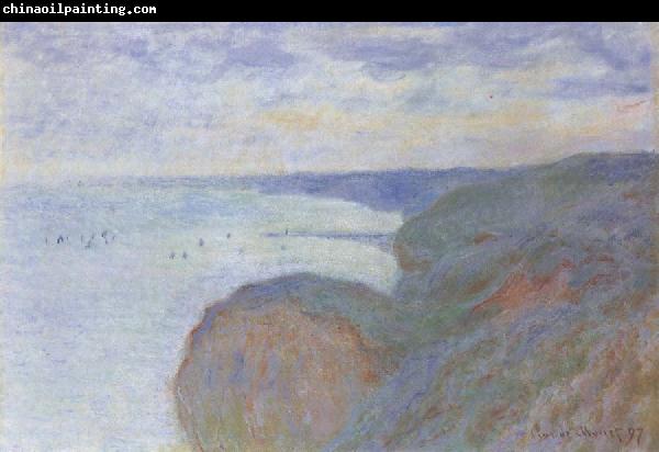 Claude Monet On the Cliff near Dieppe,Overcast Skies