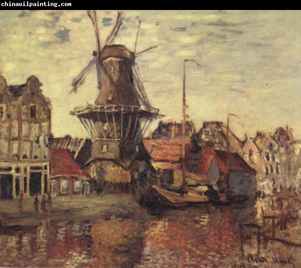 Claude Monet THe Windmill on the Onbekende Gracht