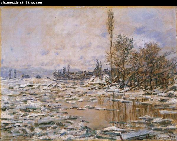 Claude Monet Breakup of Ice,Grey Weather