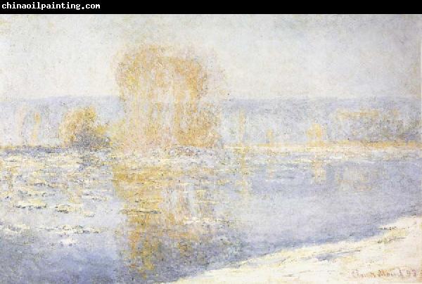 Claude Monet Floating Ice at Bennecourt